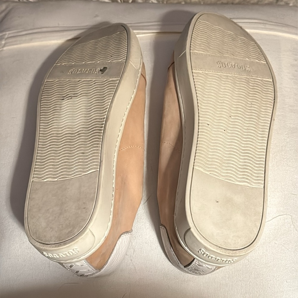 Soludos The Ibiza classic sneaker leather Women's champagne white Sneakers‎ 9.5 - Picture 11 of 16